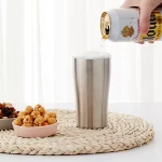 [1+1] 뚜껑있는 스테인리스 컵, 맥주 컵, 화이트 와인 잔, 커피 텀블러 350ml - 이미지 3