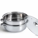 다목적 찜솥 28cm 스테인레스 스틸 2단 5단 찜기 만두 찐빵 요리용 스팀냄비 찜냄비 찜통 찜판 - 이미지 2