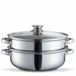 다목적 찜솥 28cm 스테인레스 스틸 2단 5단 찜기 만두 찐빵 요리용 스팀냄비 찜냄비 찜통 찜판 - 이미지 3