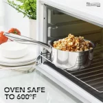 MICHELANGELO 3QT 뚜껑이 있는 소스팬 스테인레스 스틸 수프 냄비 붙지 않는 소스팬 두꺼운 바닥 요리 냄비 유도 호환 가능 - 이미지 2