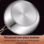 316 스테인리스 스틸 깊은 프라이팬 논스틱 웍 가정용 스테이크 스킬렛 가스레인지 인덕션 쿠커 조리 냄비 주방 조리기구 - 이미지 2