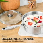 MICHELANGELO 3QT 뚜껑이 있는 소스팬 스테인레스 스틸 수프 냄비 붙지 않는 소스팬 두꺼운 바닥 요리 냄비 유도 호환 가능 - 이미지 6