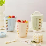 휴대용 샐러드 컵 식품 등급 포크 포함 과일 컵 밀폐 보관 용기 냉장고 야외 학생 직장인 외출용 - 이미지 4