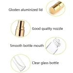 30/50/100pcs 2ml/3ml/5ml/10ml 유리 리필 형 향수 병 빈 스프레이 병 분무기 향수 병 금속 스프레이 병 - 이미지 4