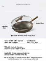 논스틱 양면 프라이팬, 평평한 바닥, 인덕션 사용 가능, 주방용, 간편 세척, 가정용 조리기구 - 이미지 6