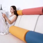 1PC 원통형 베개 솔리드 컬러 기술 패브릭 소재 마이크로 방수 목 뒤 무릎 지원 긴 바디 쿠션 커버 쿠션 - 이미지 6