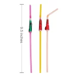 50PCS 하와이 파티 우산 음료 빨대 플라밍고 주스 칵테일 일회용 밀짚 열대 루아 생일 파티 장식 용품 - 이미지 4