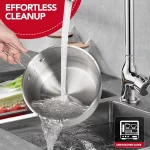 304 스테인레스 스틸 소스 팬, 유리 채반 뚜껑이 달린 유도 소스 팬, 요리 도구, 1QT - 이미지 5