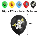 Ninjaed Go 테마 풍선 생일 파티 장식 용품 베이비 샤워 Legoed 라텍스 Ballon 배경 배너 케이크 토퍼 소년 - 이미지 4