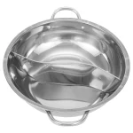 28cm 스테인리스 스틸 트윈 분리형 더블 냄비 핫팟 쿠커 가스레인지 호환 냄비 중국식 핫팟 주방 수프 냄비 - 이미지 5