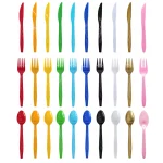 일회용 칼 포크 스푼 칼 붙이 세트 핑크 블루 일회용 식기 생일 파티 장식 웨딩 베이비 샤워 용품