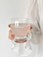 프리미엄 투명 유리 위스키 컵, 여성용 고급 가정용 물컵, 얼음이 들어간 차가운 음료에 적합 - 이미지 5