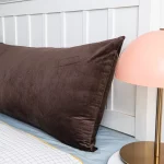 아늑한 벨벳 베개 커버 50x70 50x100 더블 럭셔리 요추 쿠션 커버 솔리드 화이트 거실 장식 베개 소파 커버 - 이미지 6