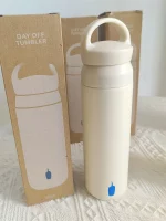 이중벽 500ml 스테인리스 스틸 보온 물병 휴대용 직수형 차 누수 방지 단일 배치 구형 팬 눈 감기 구매 - 이미지 2