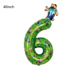 픽셀 캐릭터 마이 월드 알루미늄 필름 풍선 마인크래프트 배틀 스티브 다이아몬드 검 벌 게임 파티 데코 블록 디지털 선물 2개 - 이미지 5