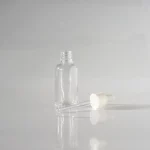 5/10/15/20/30/50/100ml 재사용 가능한 명확한 에센셜 오일 병 고무 헤드 Dropper 캡 흰색 플라스틱 커버 유리 용기 - 이미지 4