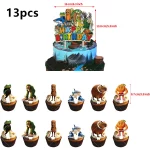 Tung Tung Tung Balloon Sahur Tralalo 생일 파티 장식 이탈리아 Brainrot 케이크 토퍼 배너 배경 키 체인 식기 - 이미지 4