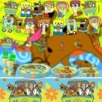 Scobys-do 생일 파티 장식 어린이는 생일 축하 배너 종이 식기 라텍스 풍선 식탁보 베이비 샤워 장식을 선호합니다 - 이미지 2