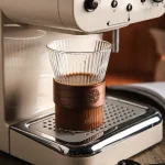 일본 투명 수직 패턴 고 붕규산염 유리 컵, 물, 커피, 우유, 음료, 위스키 머그잔, 크리에이티브, 130 ml, 350ml, 1-8PCs - 이미지 4