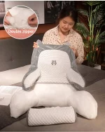 삼각형 독서 베개 침대 옆 부드러운 대형 등받이 허리 쿠션 기숙사 침대 뒤 쿠션 사무실 베개 소파 베개를 던져 - 이미지 3