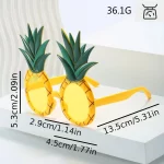 1/24PCS 과일 안경 파인애플 선글라스 루아 파티 선글라스 하와이 파티 용품에 대한 재미 있은 선글라스 드레스 소품 - 이미지 4