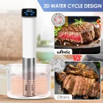Wancle 1100W 방수 진공 Sous Vide Cooker 침수 순환기 LED 디지털 디스플레이로 정확한 요리 슬로우 쿠커 - 이미지 5