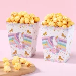 레인보우 유니콘 일회용 식기, 생일 파티 장식, 어린이 유니콘 테마, 웨딩 베이비 샤워, 소녀 용품 - 이미지 5