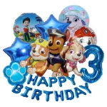 PAW 순찰 풍선 생일 배너 장식 알루미늄 필름 디지털 풍선 세트 개 체이스 마샬 스카이 키즈 파티 용품 장난감 - 이미지 3