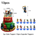 Ninjaed Go 테마 풍선 생일 파티 장식 용품 베이비 샤워 Legoed 라텍스 Ballon 배경 배너 케이크 토퍼 소년 - 이미지 5