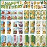새로운 라이온 킹 생일 장식 라이온 킹 심바 생일 축하 플레이트 컵 냅킨 식탁보 식기 파티 용품 장식