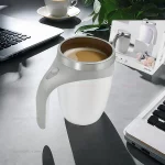 304 스테인레스 스틸 자동 믹싱 컵 휴대용 전기 블렌더 충전식 교반 마그네틱 머그잔 커피 우유 워터 믹서 - 이미지 6