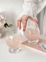 프리미엄 투명 유리 위스키 컵, 여성용 고급 가정용 물컵, 얼음이 들어간 차가운 음료에 적합 - 이미지 6