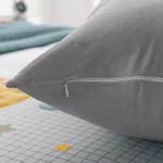 아늑한 벨벳 베개 커버 50x70 50x100 더블 럭셔리 요추 쿠션 커버 솔리드 화이트 거실 장식 베개 소파 커버 - 이미지 5