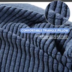 지퍼 포켓이 있는 삼각형 베개, 삼각형 웨지 받침대, 작은 등 지지대 베개, 사무실 가정 침대 소파용 쿠션 베개 - 이미지 6