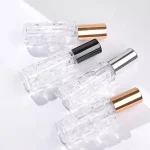 휴대용 두꺼운 유리 스프레이 병, 에센셜 오일 향수병, 여행 리필 가능한 바이알, 여행용 바이알, 화장품 정리함, 4 개, 10ml - 이미지 4