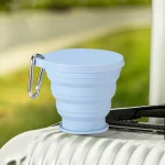 접이식 실리콘 워터 컵 비 BPA 가벼운 휴대용 휴대용 누출 수상 컵 여행 캠핑 야외 활동 - 이미지 4