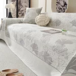 크림 슬레 시원한 느낌 소파 커버 천 여름 미끄럼 방지 팔걸이 소파 타월 얼음 실크 통기성 소파 에어컨 담요 - 이미지 5