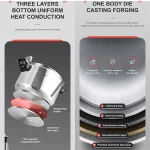 3L/5L/7L 전문 압력 밥솥 가스 밥솥 냄비 용 헤비 듀티 알루미늄 방폭 요리 냄비 - 이미지 4