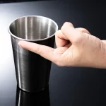 4pcs 300ml/500ml/600ml 스테인레스 스틸 컵 금속 파인트 깨지지 않는 비산 방지 마시는 안경 쌓을 수있는 워터 컵 텀블러 - 이미지 3