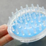 크리스탈 클리어 샴푸 브러시 두피 마사지 모발 성장 샴푸 브러시 실리콘 헤드 마사지 브러시 홈 클린 두피 마사지 빗 - 이미지 5