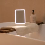 레토 무선 LED 탁상거울 화장 책상 메이크업 조명거울 LLM-R03 - 이미지 4