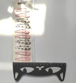10PCS 만화 귀여운 고품질 인쇄 스냅 헤어 클립 어린이위한 솔리드 Matel 머리핀 소녀 헤어 액세서리 클립 - 이미지 6