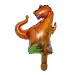 10 개 미니 공룡 호일 풍선 소년 동물 풍선 어린이 공룡 생일 파티 쥬라기 장식 풍선 - 이미지 2