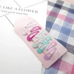 10PCS 새로운 귀여운 만화 심장 유형 금속 캔디 컬러 아기 BB 클립 소녀 머리핀 헤어 클립 어린이 모자를 쓰고 있죠 어린이 액세서리 - 이미지 6