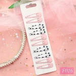 10PCS 만화 귀여운 고품질 인쇄 스냅 헤어 클립 어린이위한 솔리드 Matel 머리핀 소녀 헤어 액세서리 클립 - 이미지 5