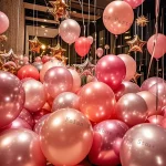 진주 가루 색종이 금속 라텍스 풍선 웨딩 장식 핑크 글로브 새해 생일 파티 베이비 샤워 기념일 장식 - 이미지 5