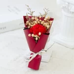 비누 장미 꽃다발 친구를위한 발렌타인 데이 선물 결혼식 꽃다발 홈 장식 장미 꽃 꽃다발 손 결혼식 파티 선물 - 이미지 4