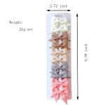 10 개/대 귀여운 소녀를위한 솔리드 BB 헤어 클립 리본 Bowknots 부티크 바레트 헤어핀 모자를 쓰고 있죠 헤어 액세서리 선물 - 이미지 3