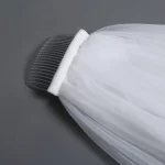 뜨거운 판매 웨딩 베일 흰색 두 레이어 짧은 Tulle 신부 베일 리본 가장자리 신부 베일 Complementos De Boda 2025 - 이미지 5