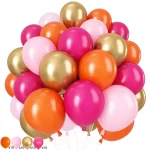 하와이 40pcs 핫 핑크 오렌지 레이크 블루 레인보우 라텍스 풍선 여름 열대 루아 비치 알로하 생일 웨딩 파티 Decorat - 이미지 6